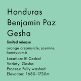 Honduras Benjamin Paz Gesha - Limited Release