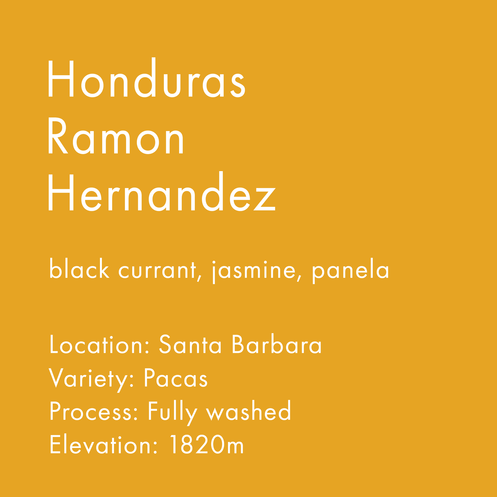 FASTLIFE X MADHATTAN X SPANISH RAN限定100枚 Honduras Ramon Hernandez – Heart Coffee Roasters
