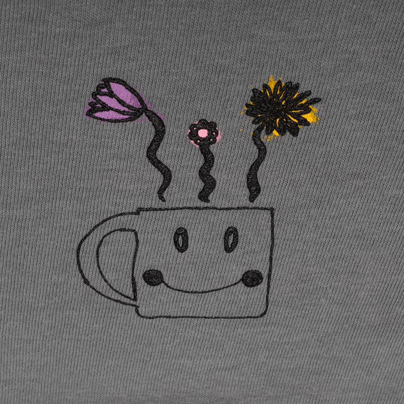 smiling cup of flowers' long sleeve